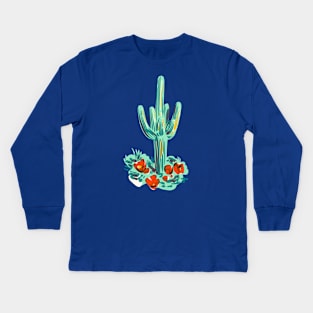 Saguaro Cactus Kids Long Sleeve T-Shirt